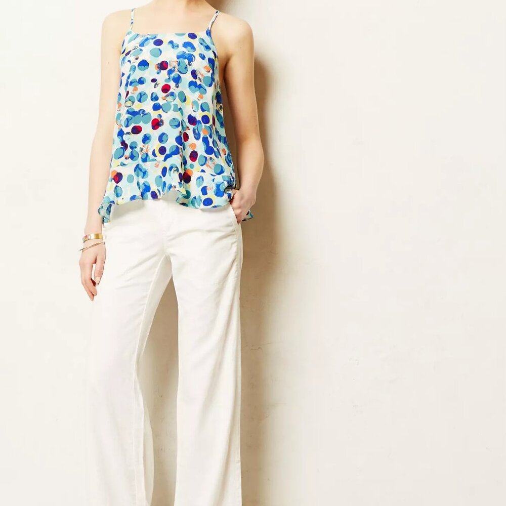Anthropologie Maeve | Zaballa strap camisole artist dot tank Size 4 - Picture 5 of 8